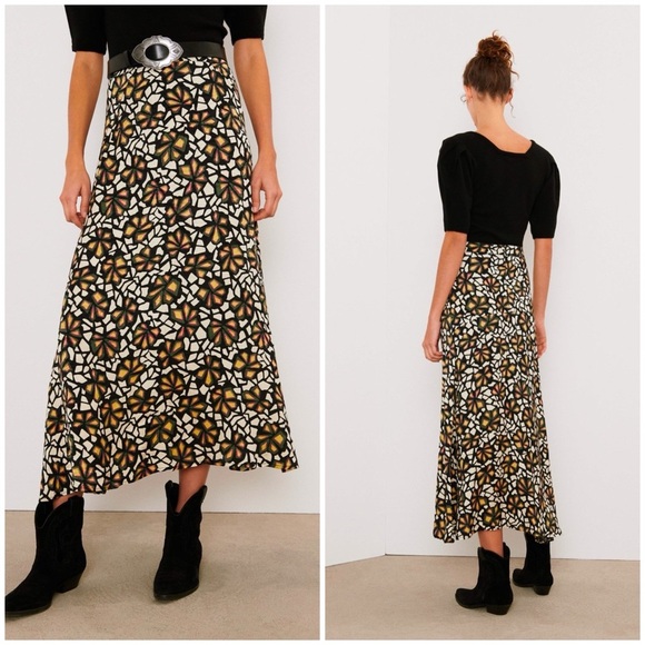 Ba&sh Printed Maxi Skirt In Multicolor Viscose - Multi 0 - Picture 1 of 7